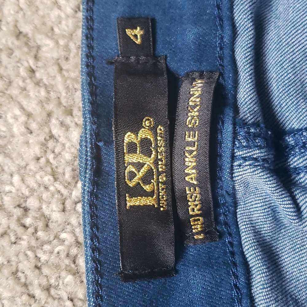 L&B Jeans Blue Ripped Mid Rise Skinny ankle - Picture 2 of 7